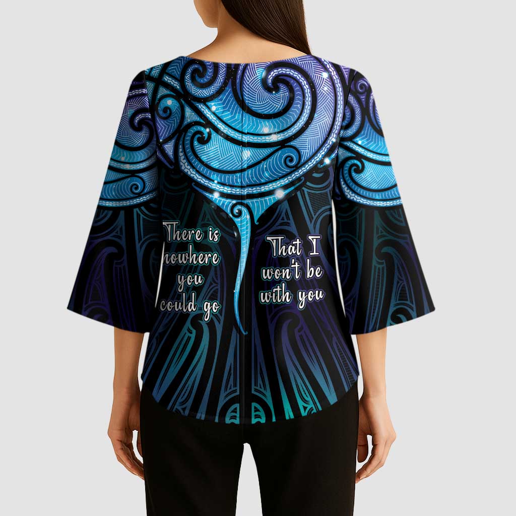 Aotearoa Maori Te Whai Rahi Kimono Sleeve Blouse Tala - Nowhere You Could Go That I Won't Be With You - Vibe Hoodie