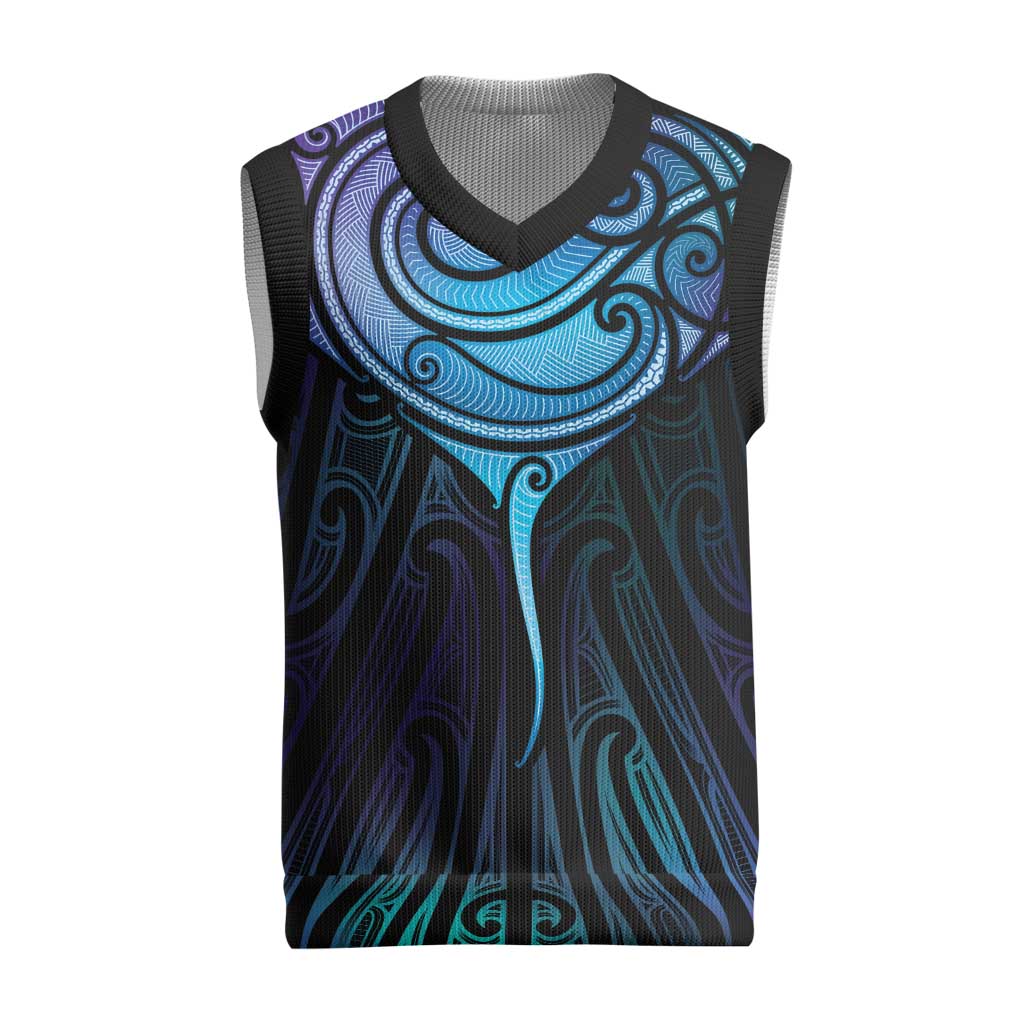 Aotearoa Maori Te Whai Rahi Christmas Knitted V-Neck Vest Tala - Nowhere You Could Go That I Won't Be With You - Vibe Hoodie