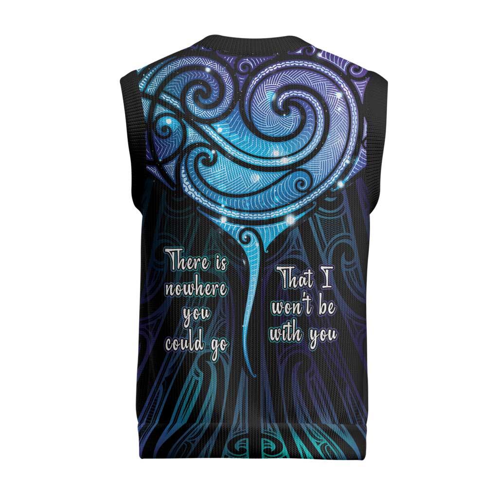 Aotearoa Maori Te Whai Rahi Christmas Knitted V-Neck Vest Tala - Nowhere You Could Go That I Won't Be With You - Vibe Hoodie