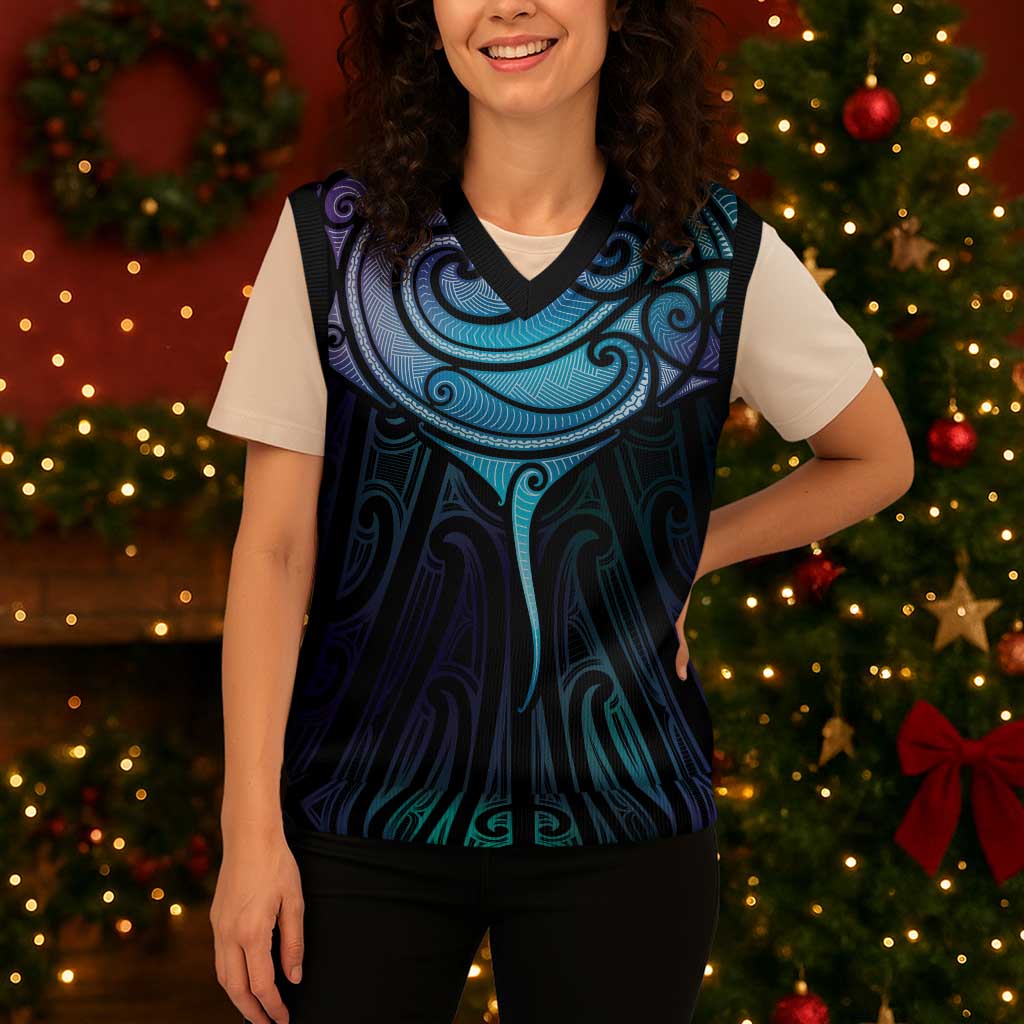 Aotearoa Maori Te Whai Rahi Christmas Knitted V-Neck Vest Tala - Nowhere You Could Go That I Won't Be With You - Vibe Hoodie