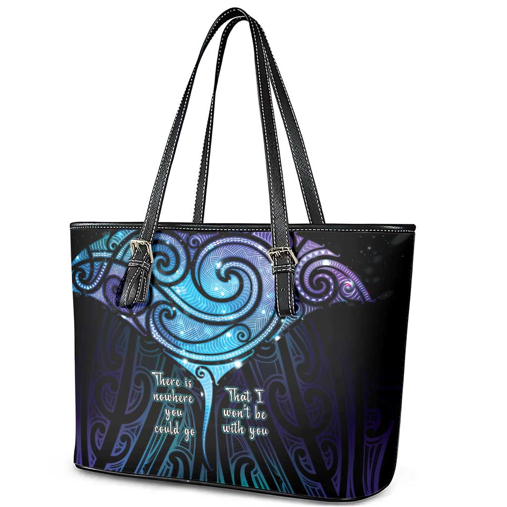 Aotearoa Maori Te Whai Rahi Leather Tote Bag Tala - Nowhere You Could Go That I Won't Be With You - Vibe Hoodie