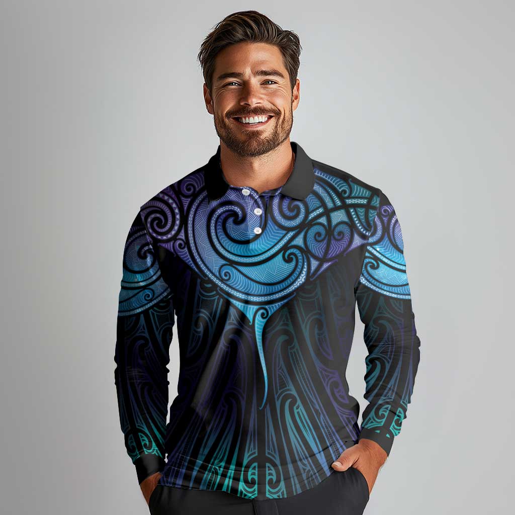 Aotearoa Maori Te Whai Rahi Long Sleeve Polo Shirt Tala - Nowhere You Could Go That I Won't Be With You - Vibe Hoodie