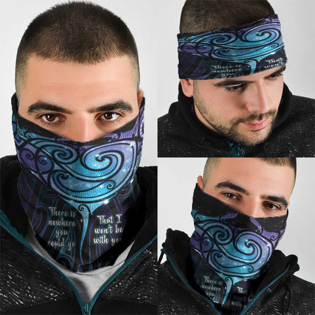 Aotearoa Maori Te Whai Rahi Neck Gaiter Tala - Nowhere You Could Go That I Won't Be With You - Vibe Hoodie