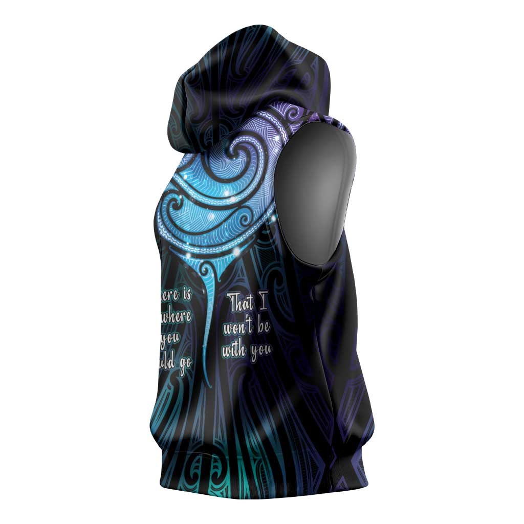 Aotearoa Maori Te Whai Rahi Sleeveless Hoodie Tala - Nowhere You Could Go That I Won't Be With You - Vibe Hoodie