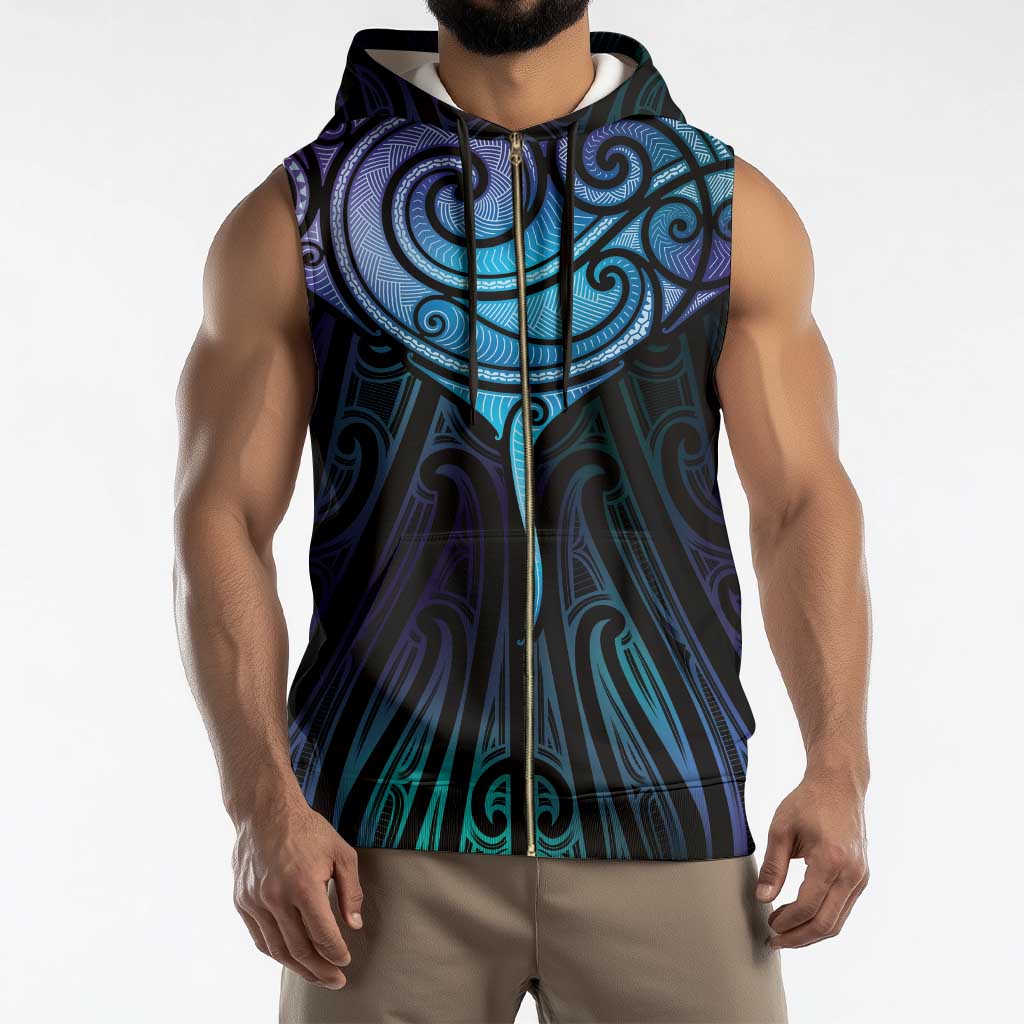 Aotearoa Maori Te Whai Rahi Sleeveless Zip Hoodie Tala - Nowhere You Could Go That I Won't Be With You - Vibe Hoodie