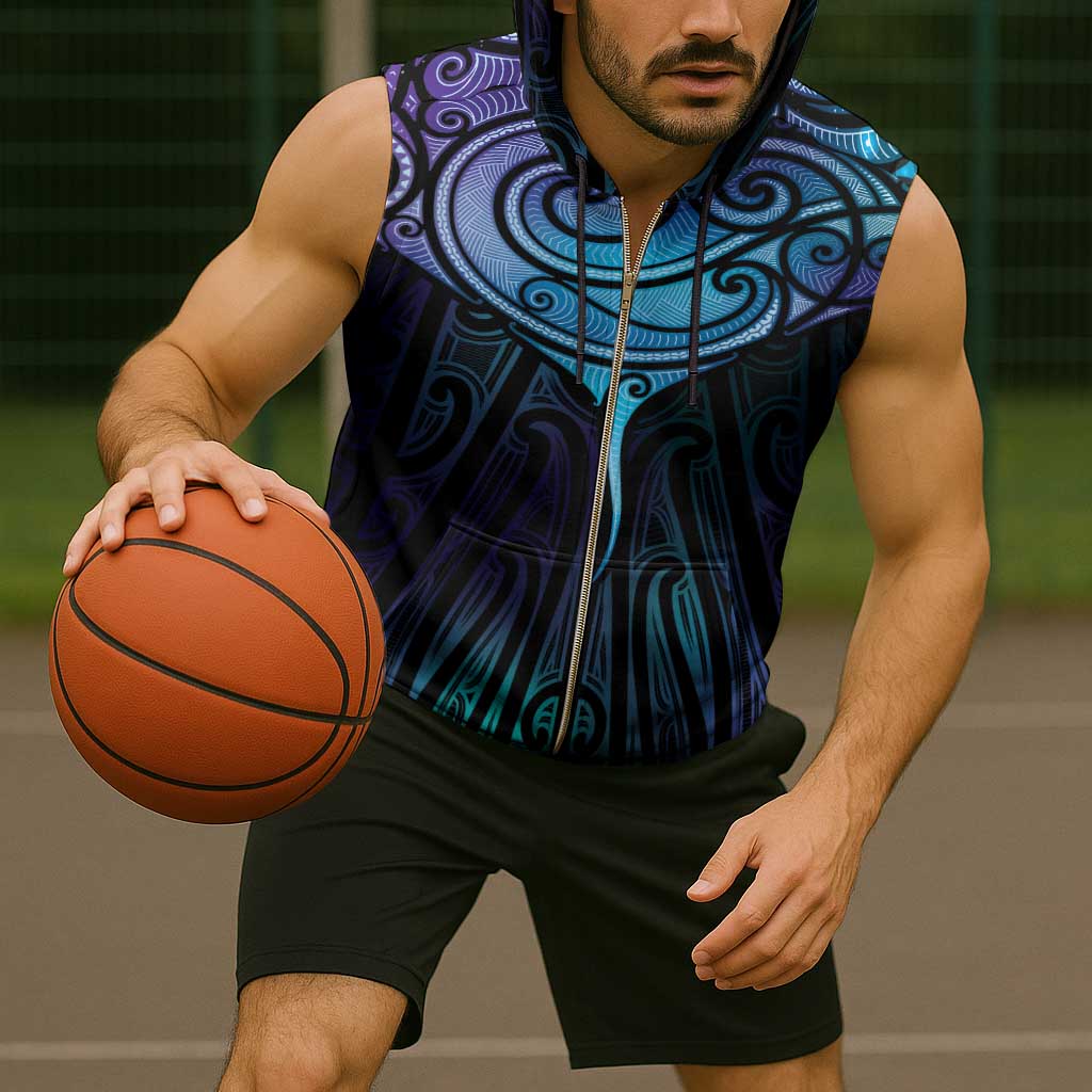 Aotearoa Maori Te Whai Rahi Sleeveless Zip Hoodie Tala - Nowhere You Could Go That I Won't Be With You - Vibe Hoodie