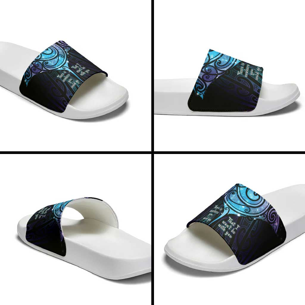 Aotearoa Maori Te Whai Rahi Slide Sandals Tala - Nowhere You Could Go That I Won't Be With You - Vibe Hoodie