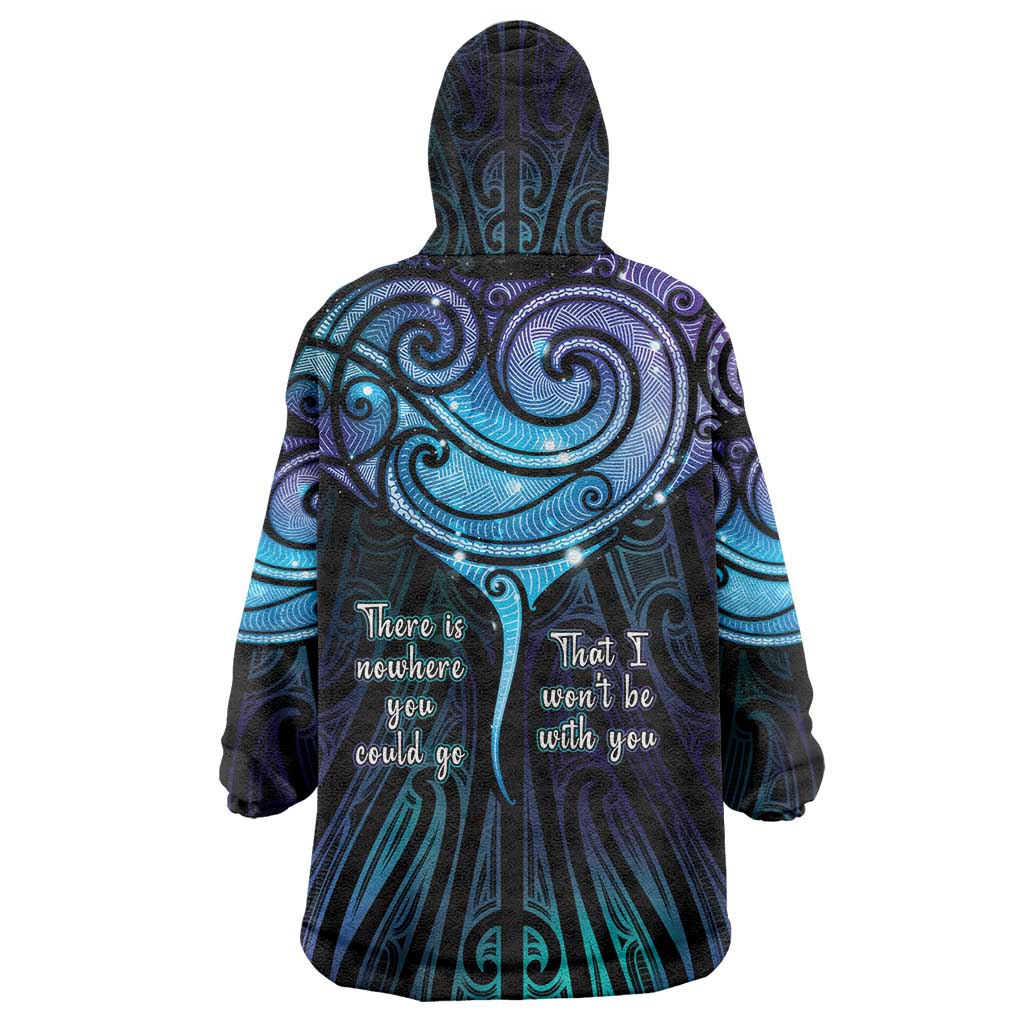 Aotearoa Maori Te Whai Rahi Wearable Blanket Hoodie Tala - Nowhere You Could Go That I Won't Be With You - Vibe Hoodie