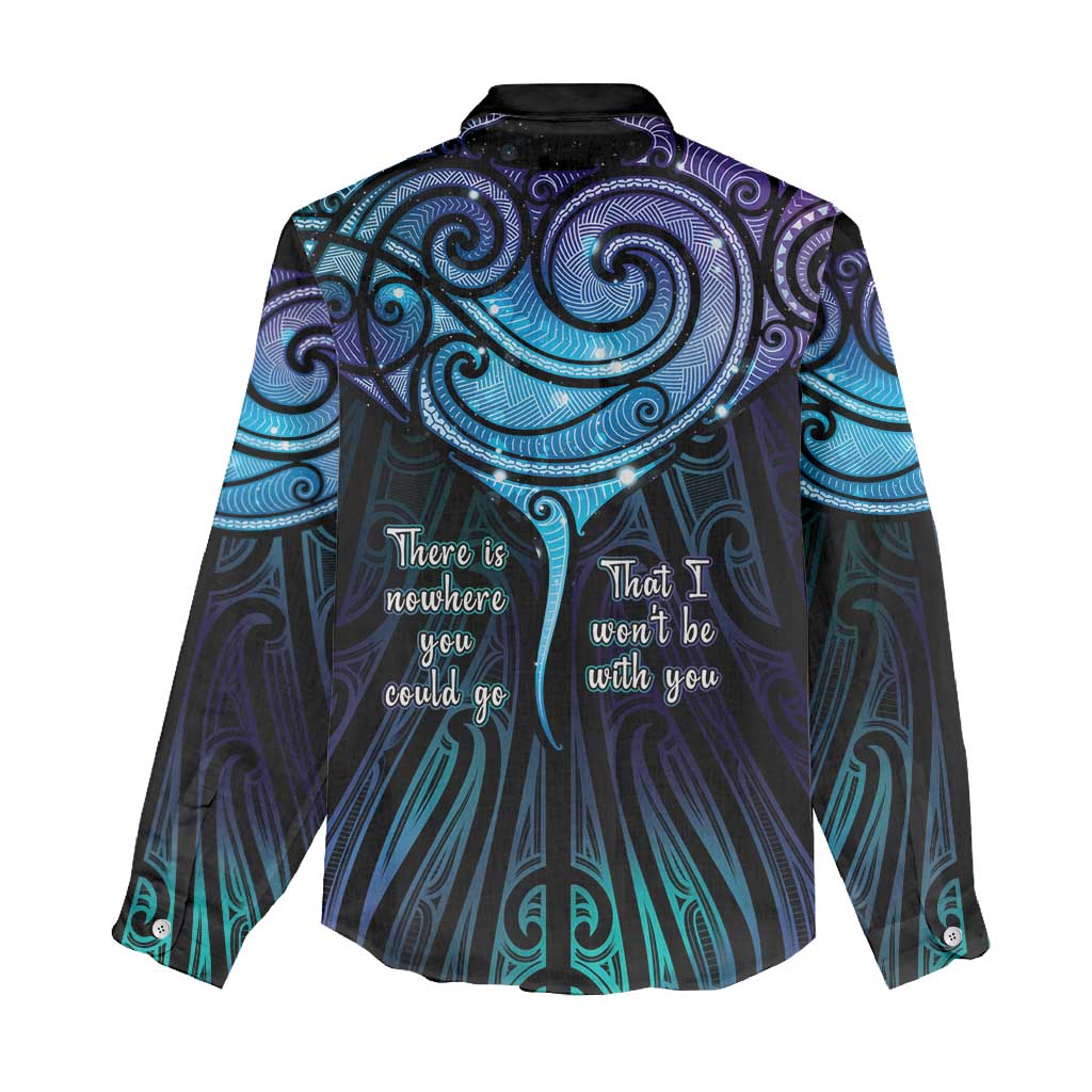 Aotearoa Maori Te Whai Rahi Women Casual Shirt Tala - Nowhere You Could Go That I Won't Be With You - Vibe Hoodie