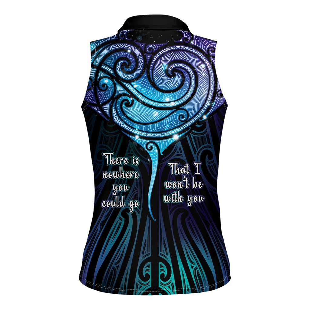 Aotearoa Maori Te Whai Rahi Women Sleeveless Polo Shirt Tala - Nowhere You Could Go That I Won't Be With You - Vibe Hoodie