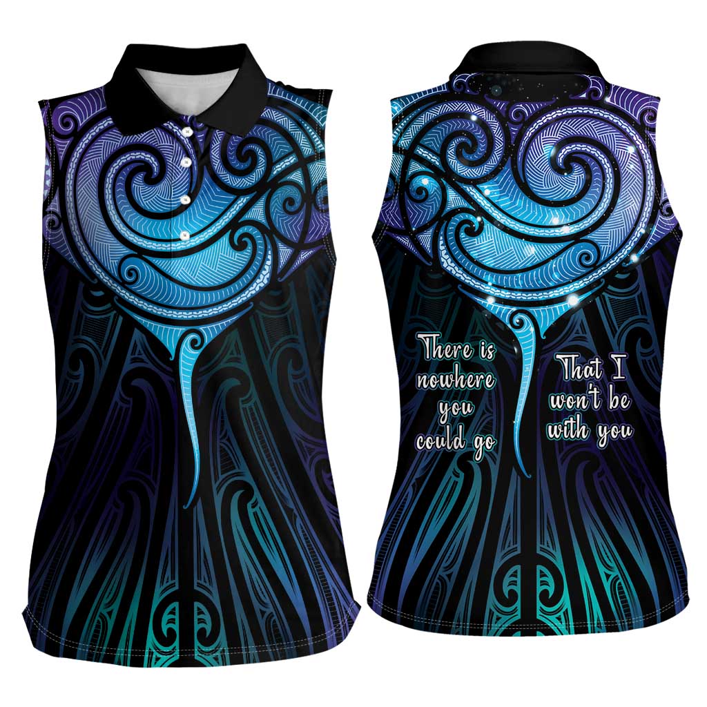 Aotearoa Maori Te Whai Rahi Women Sleeveless Polo Shirt Tala - Nowhere You Could Go That I Won't Be With You - Vibe Hoodie
