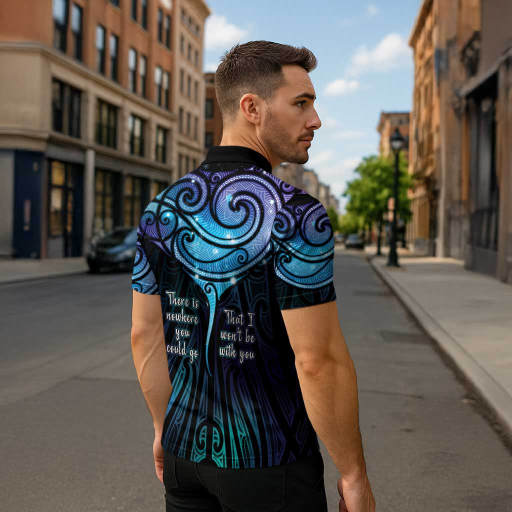 Aotearoa Maori Te Whai Rahi Zipper Polo Shirt Tala - Nowhere You Could Go That I Won't Be With You - Vibe Hoodie