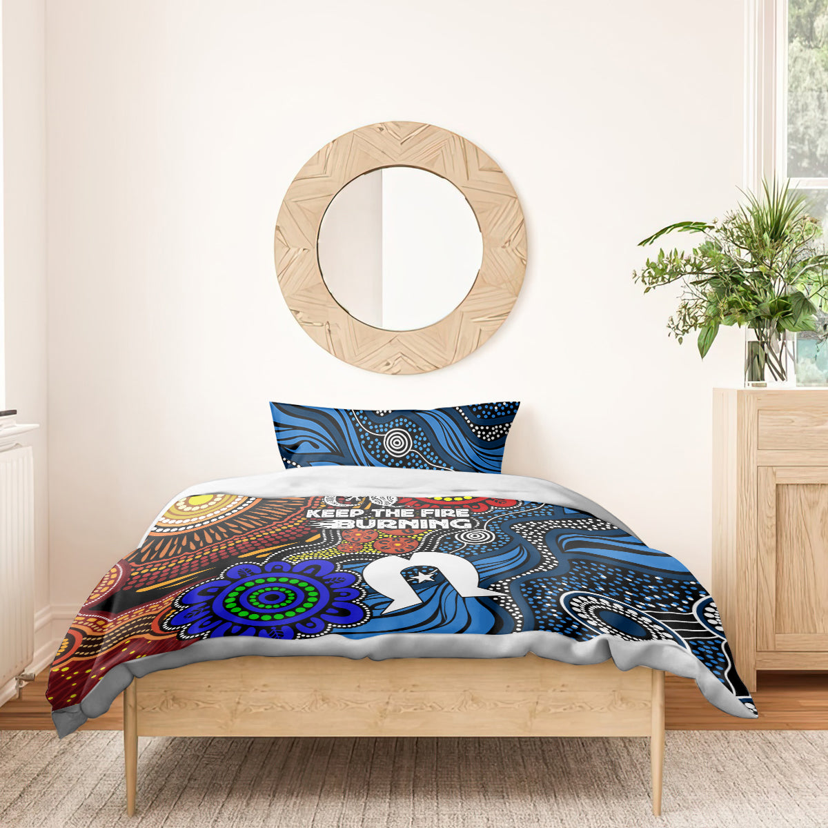 NAIDOC Week 2024 Indigenous Bedding Set Keep The Fire Burning - Vibe Hoodie Shop