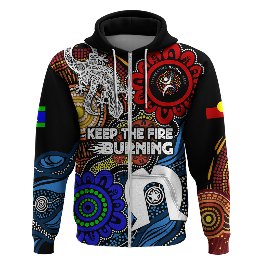 NAIDOC Week 2024 Indigenous Hoodie Keep The Fire Burning LT7 - Vibe Hoodie Shop