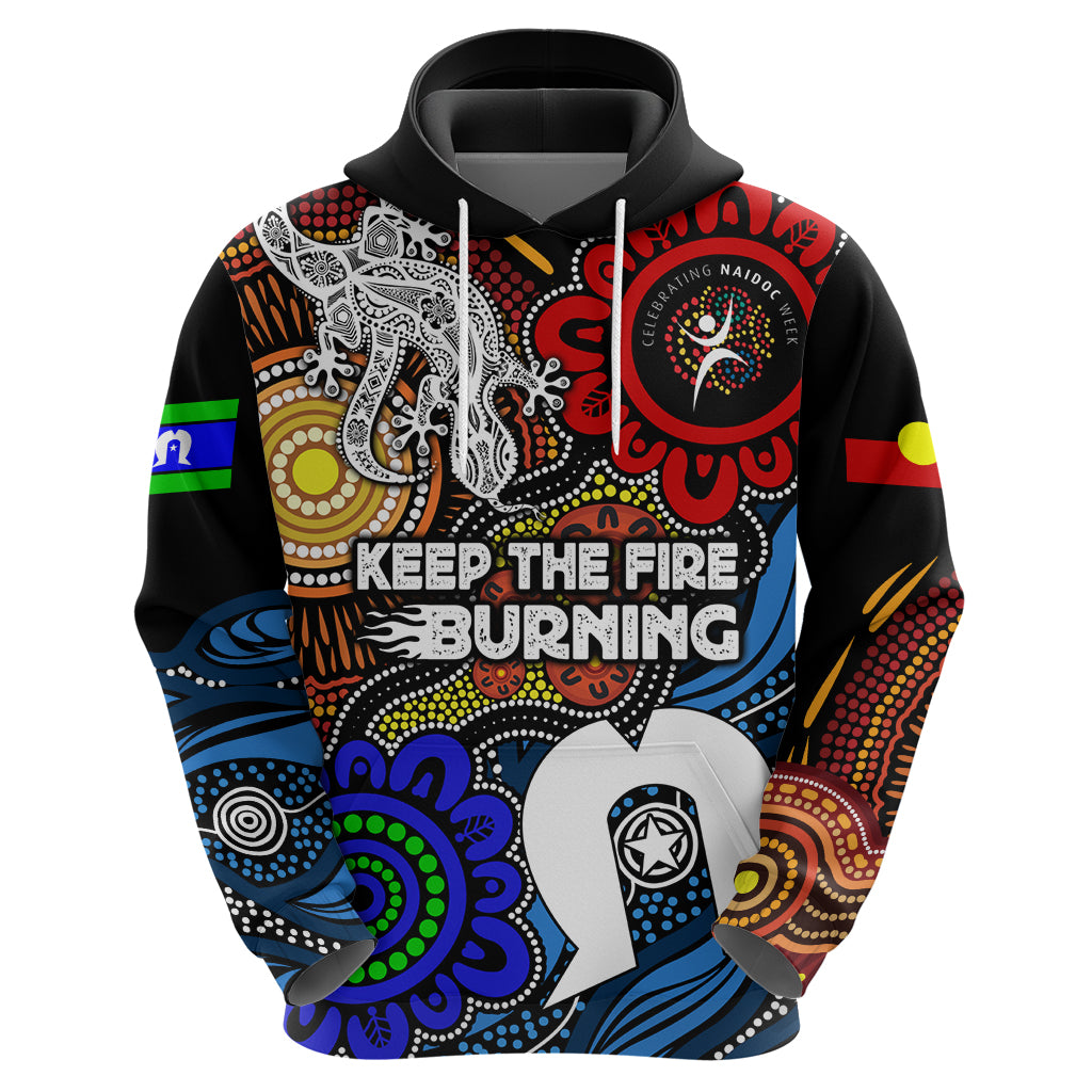 NAIDOC Week 2024 Indigenous Hoodie Keep The Fire Burning LT7 - Vibe Hoodie Shop