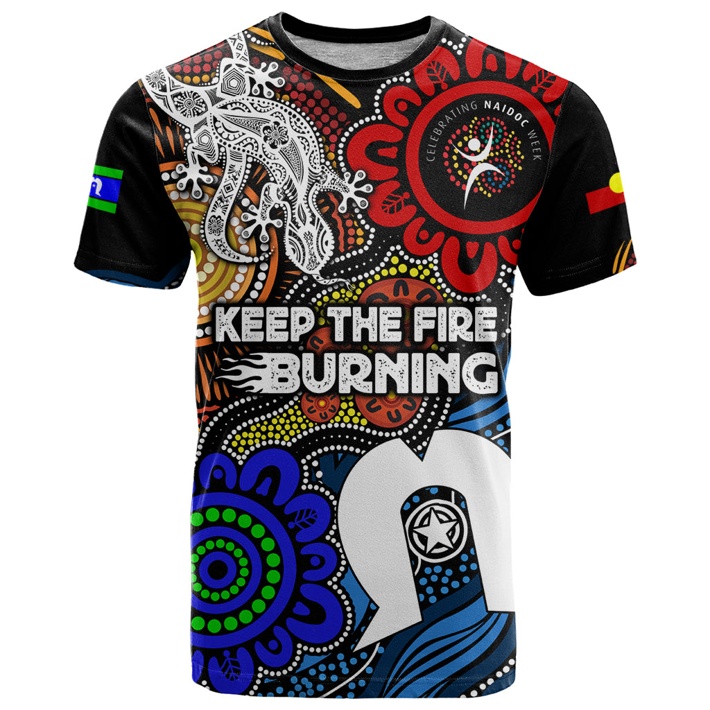 NAIDOC Week 2024 Indigenous T Shirt Keep The Fire Burning - Vibe Hoodie Shop