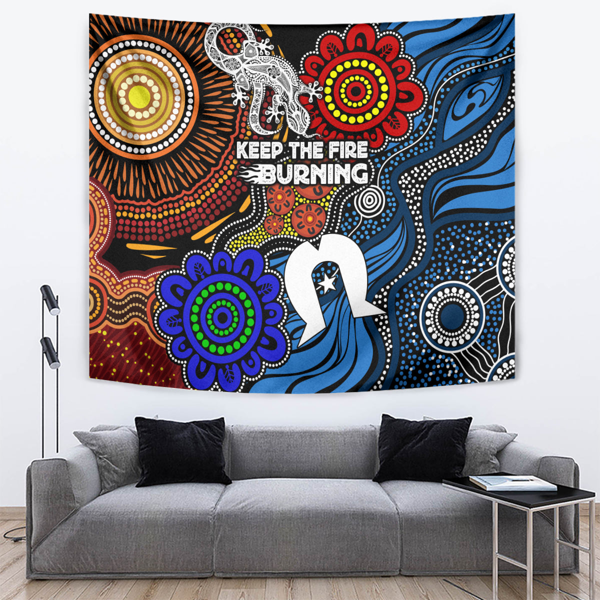 NAIDOC Week 2024 Indigenous Tapestry Keep The Fire Burning - Vibe Hoodie Shop