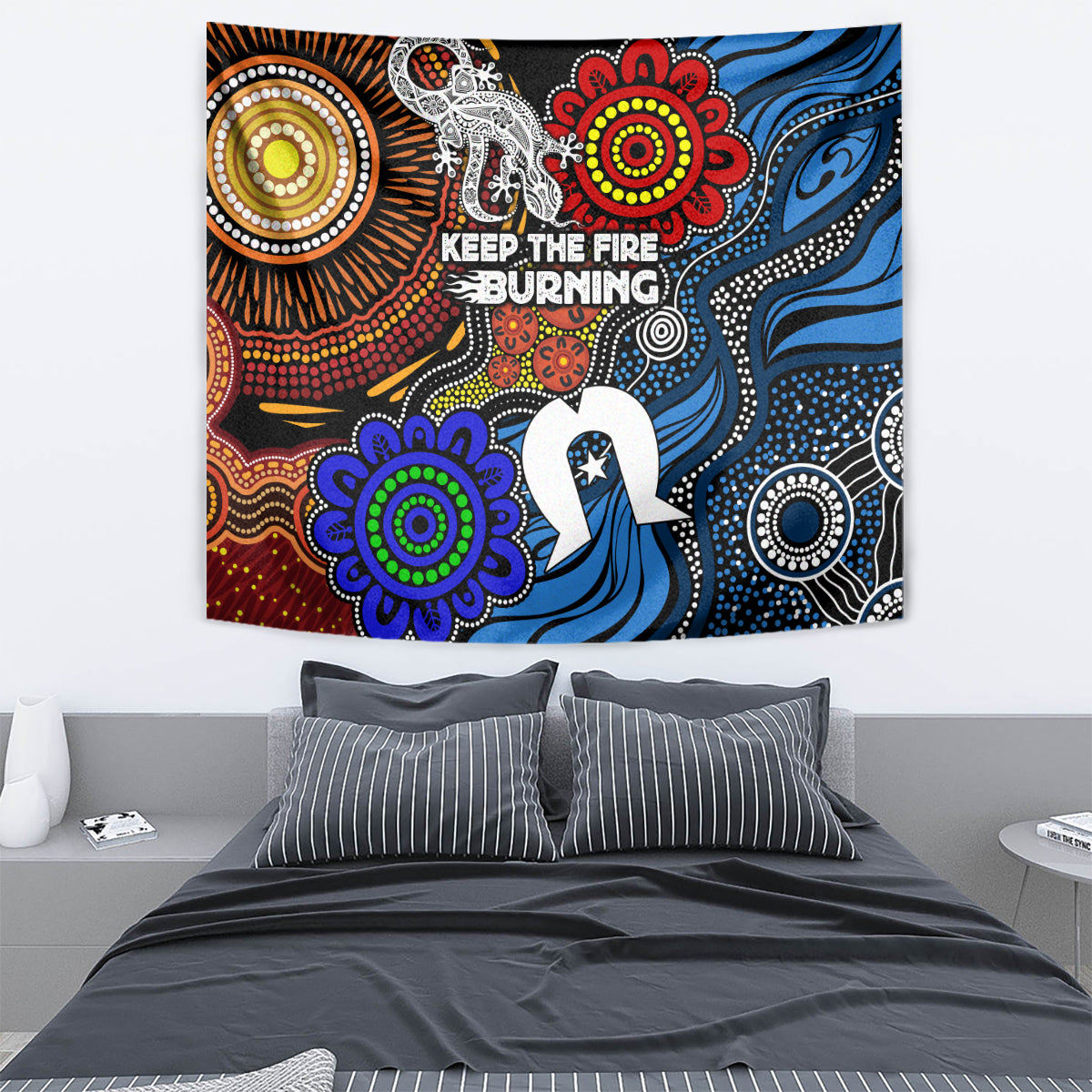 NAIDOC Week 2024 Indigenous Tapestry Keep The Fire Burning - Vibe Hoodie Shop