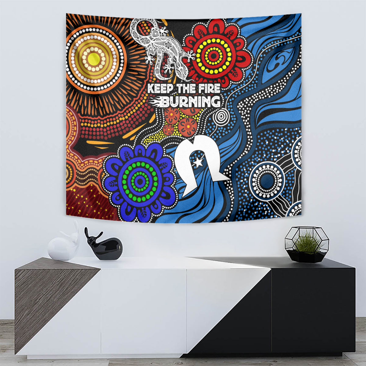 NAIDOC Week 2024 Indigenous Tapestry Keep The Fire Burning - Vibe Hoodie Shop