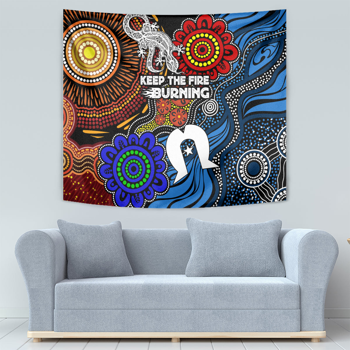 NAIDOC Week 2024 Indigenous Tapestry Keep The Fire Burning - Vibe Hoodie Shop