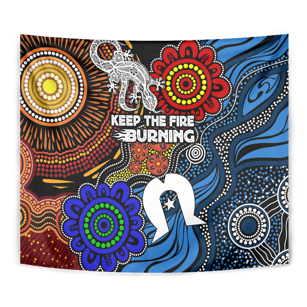 NAIDOC Week 2024 Indigenous Tapestry Keep The Fire Burning - Vibe Hoodie Shop