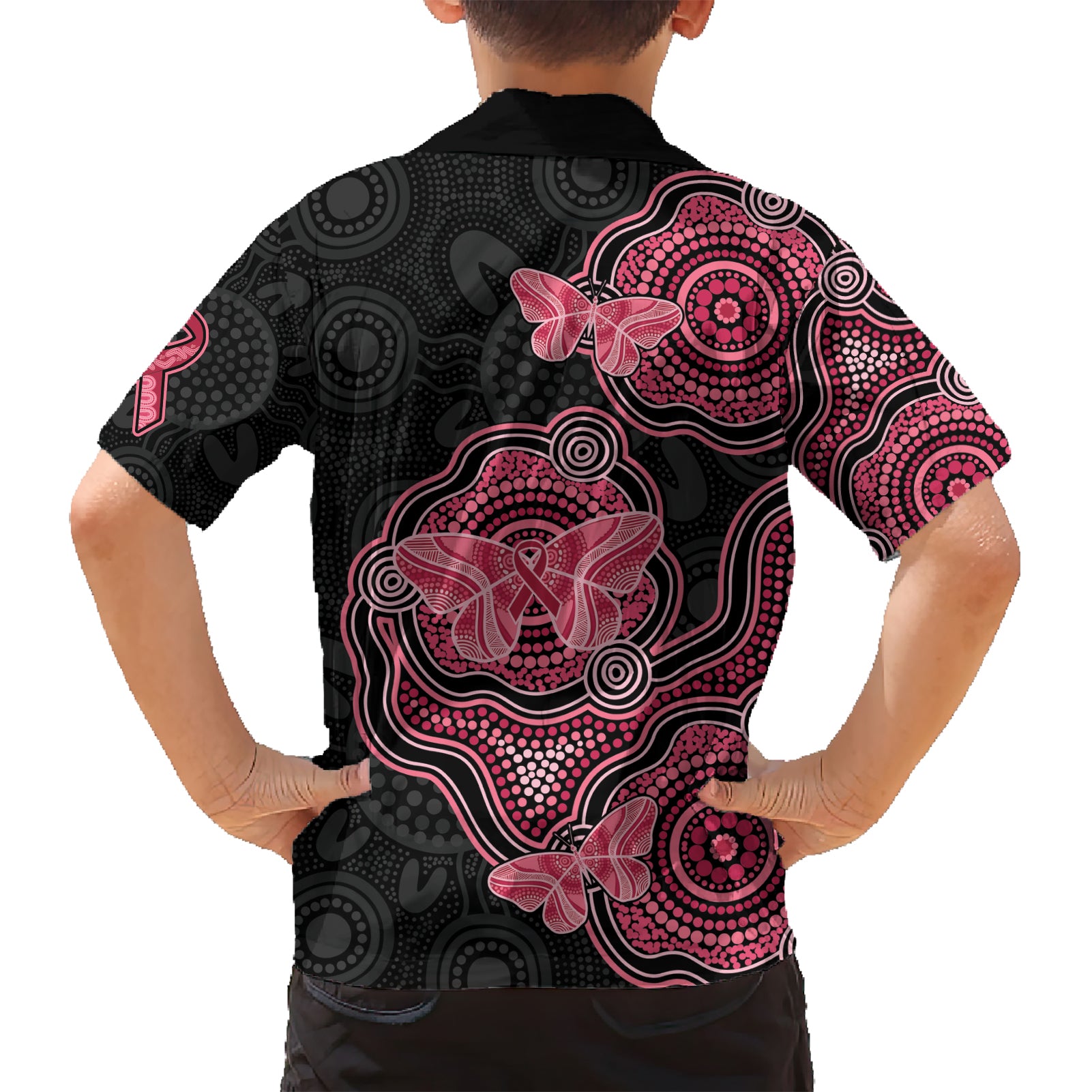 Australia Indigenous Mother's Day Hawaiian Shirt Aboriginal Breast Cancer Ribbon - Vibe Hoodie Shop