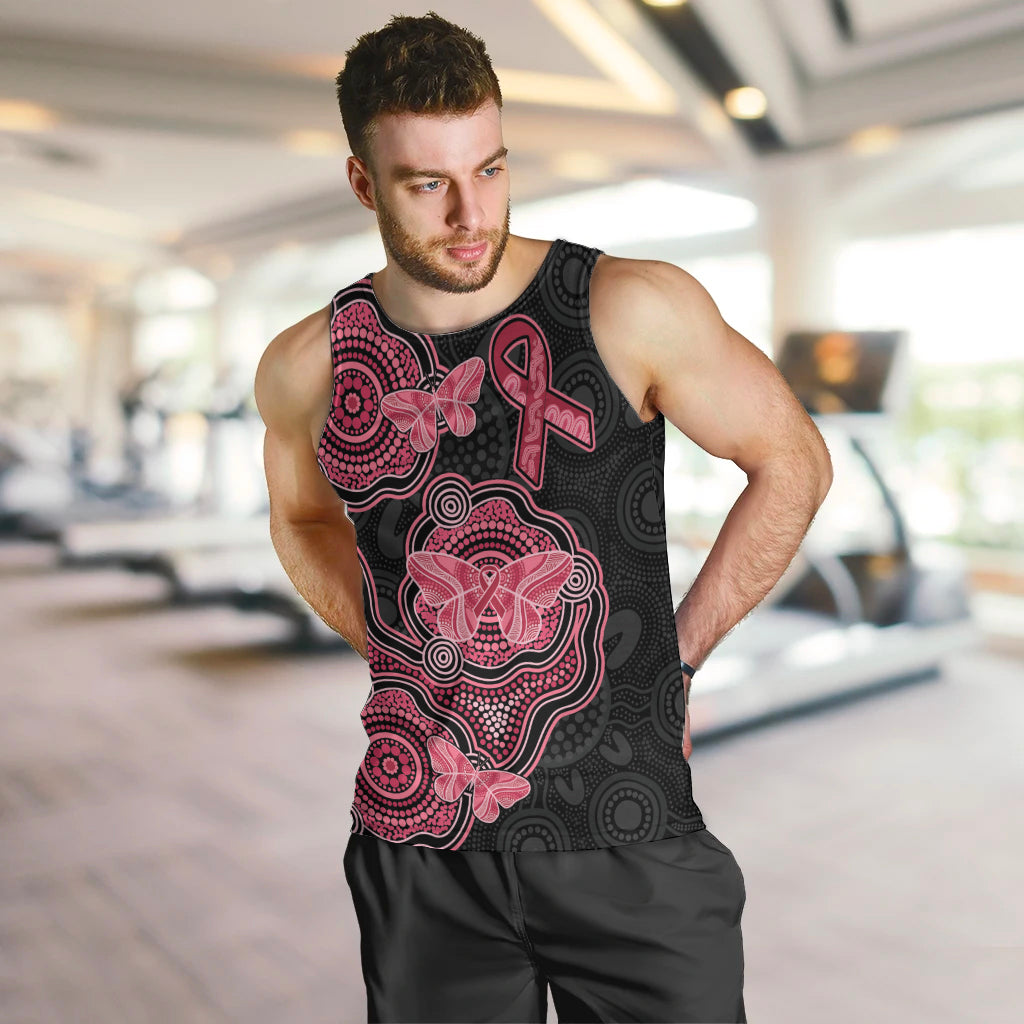 Australia Indigenous Mother's Day Men Tank Top Aboriginal Breast Cancer Ribbon - Vibe Hoodie Shop
