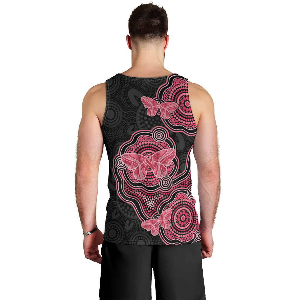Australia Indigenous Mother's Day Men Tank Top Aboriginal Breast Cancer Ribbon - Vibe Hoodie Shop