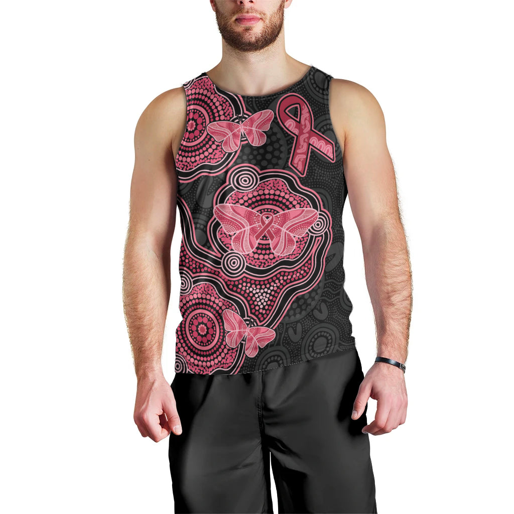 Australia Indigenous Mother's Day Men Tank Top Aboriginal Breast Cancer Ribbon - Vibe Hoodie Shop