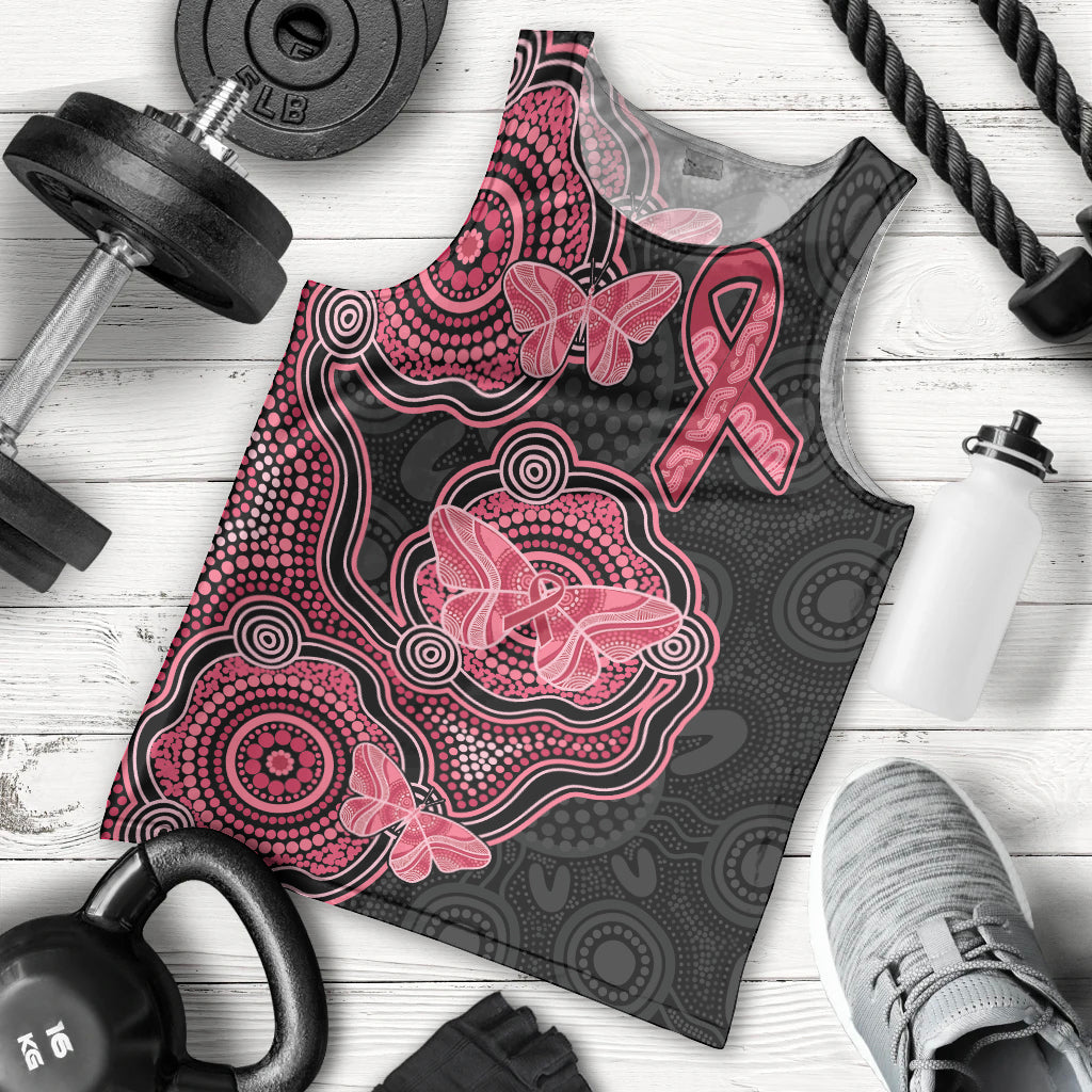 Australia Indigenous Mother's Day Men Tank Top Aboriginal Breast Cancer Ribbon - Vibe Hoodie Shop