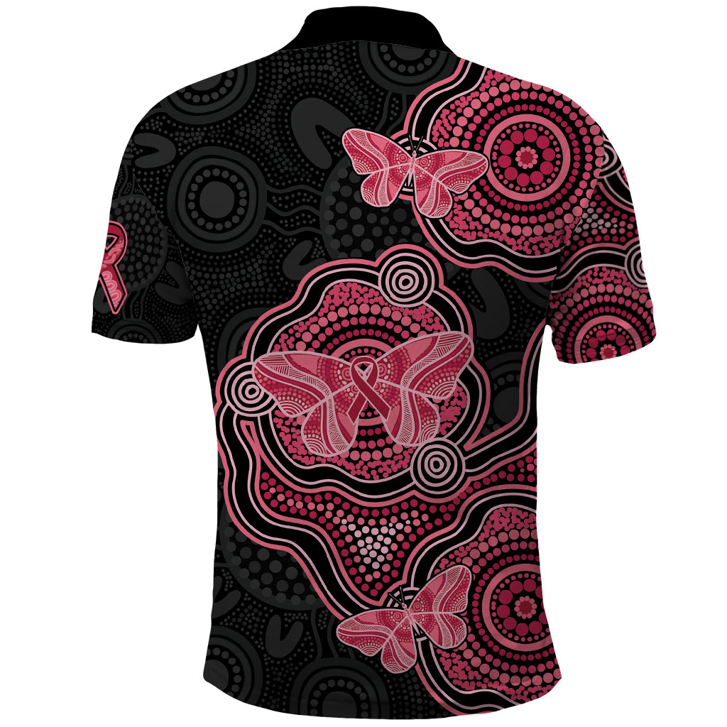 Australia Indigenous Mother's Day Polo Shirt Aboriginal Breast Cancer Ribbon - Vibe Hoodie Shop