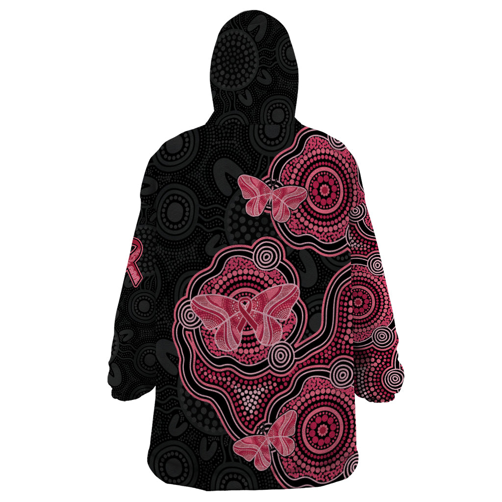 Australia Indigenous Mother's Day Wearable Blanket Hoodie Aboriginal Breast Cancer Ribbon - Vibe Hoodie Shop