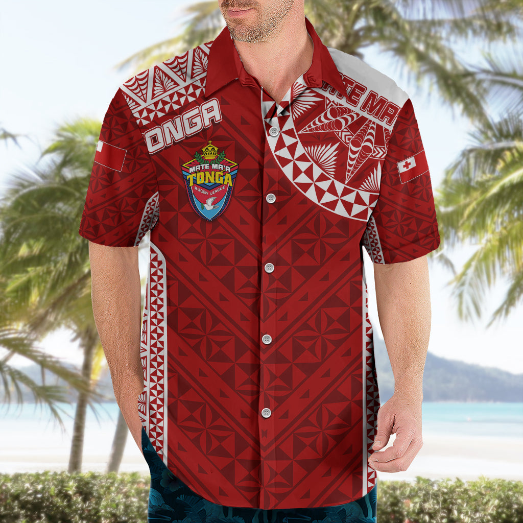 Personalised Tonga Rugby Hawaiian Shirt Mate Ma'a Tonga Champions - Vibe Hoodie Shop
