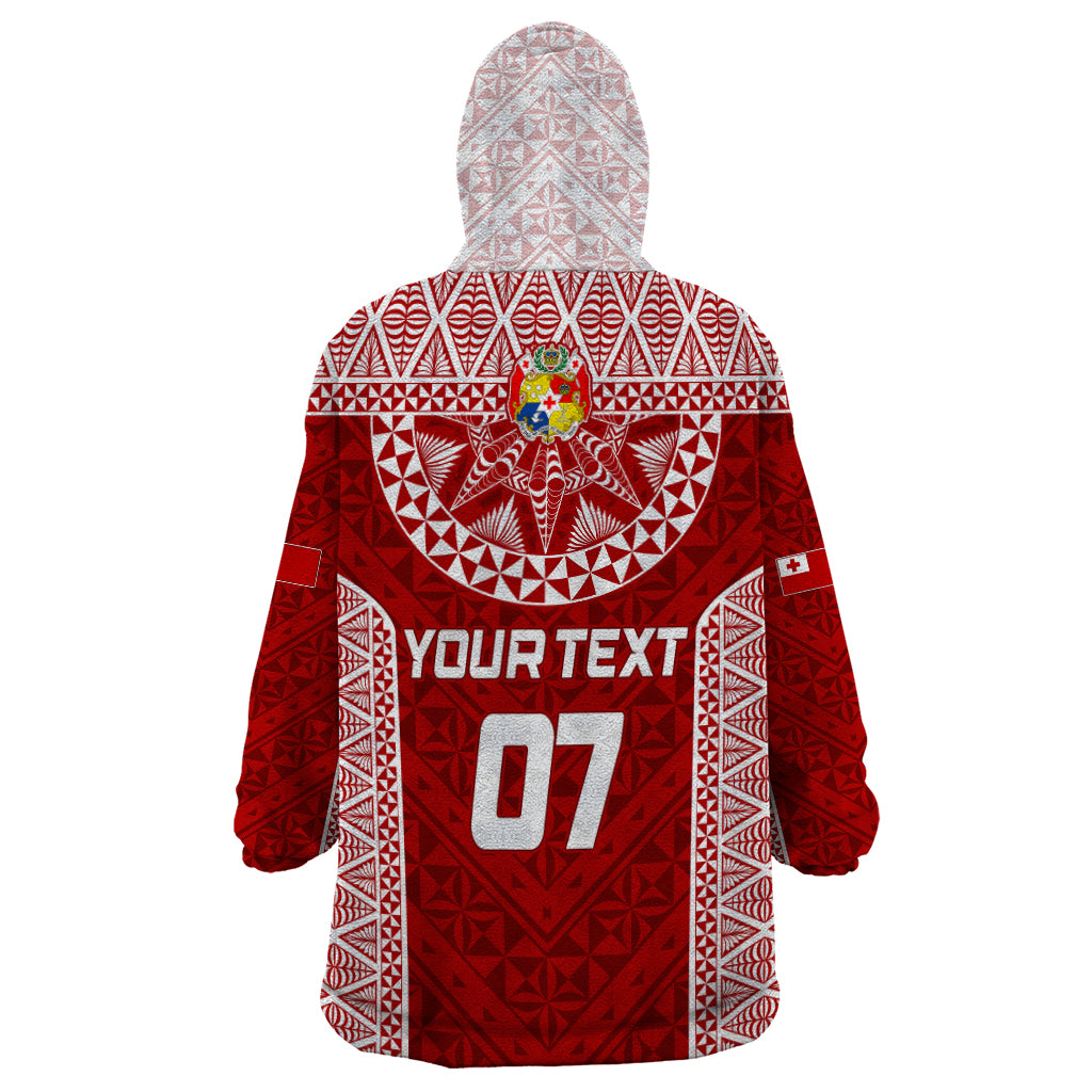 Personalised Tonga Rugby Wearable Blanket Hoodie Mate Ma'a Tonga Champions - Vibe Hoodie Shop