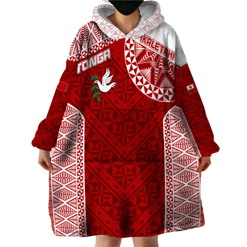 Personalised Tonga Rugby Wearable Blanket Hoodie Ikale Tahi Champions World Cup 2023 - Vibe Hoodie Shop