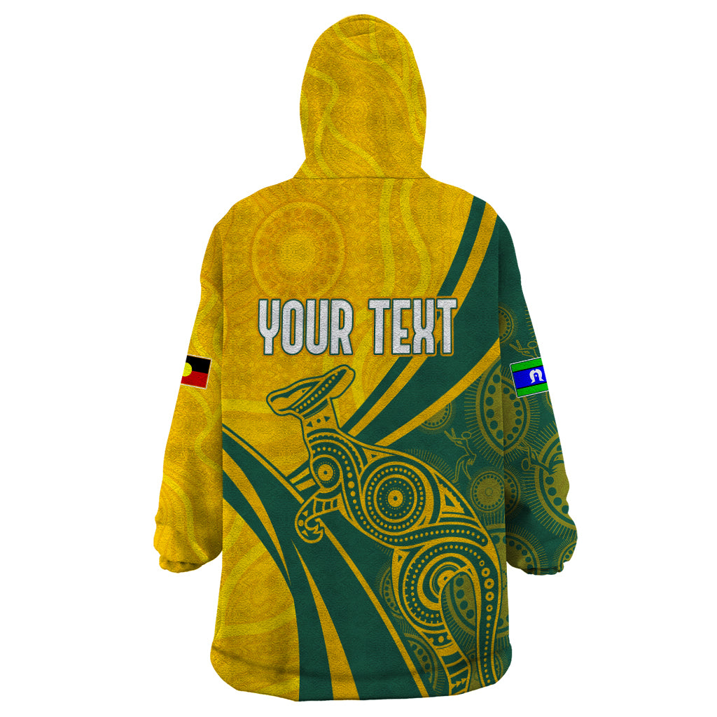 Personalised Australia Soccer Matildas Indigenous Wearable Blanket Hoodie World Cup 2023 - Vibe Hoodie Shop