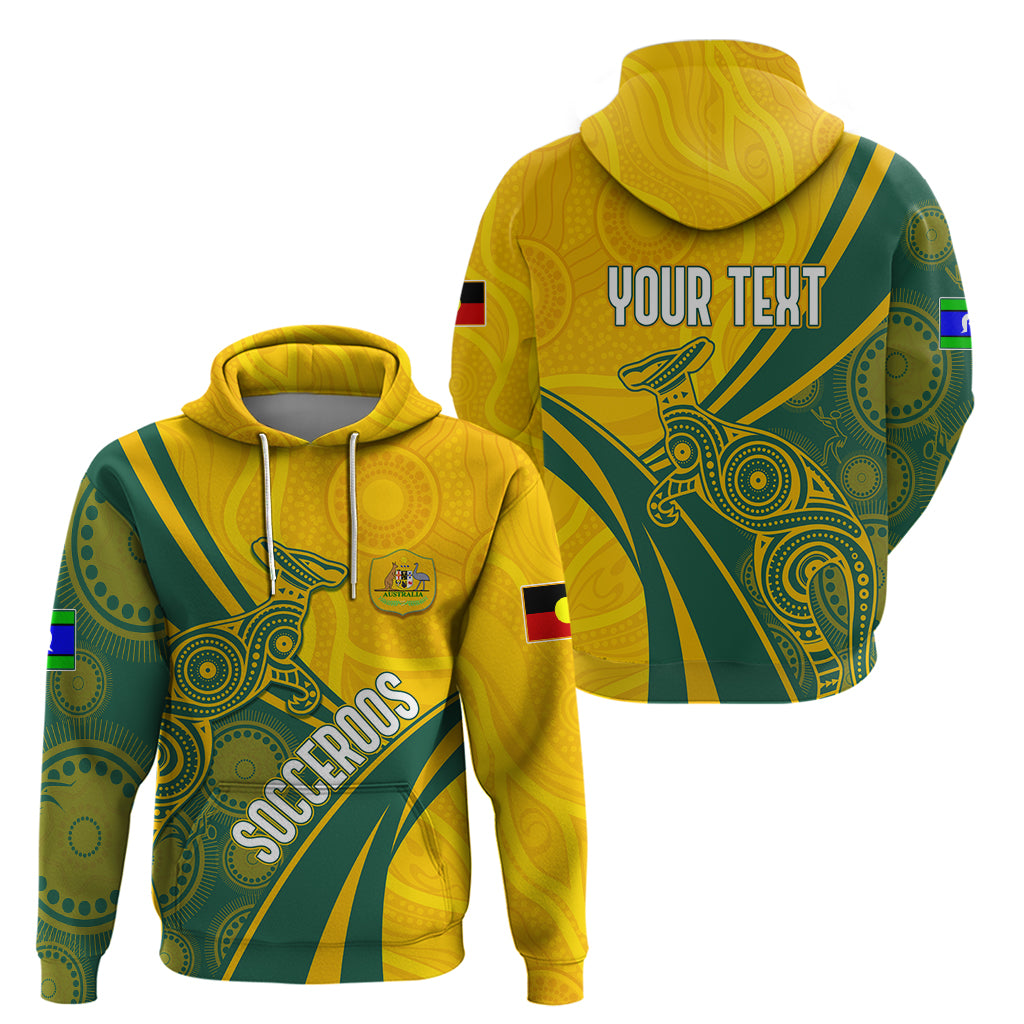 Personalised Australia Soccer Socceroos Indigenous Hoodie World Cup 2023 LT7 - Vibe Hoodie Shop