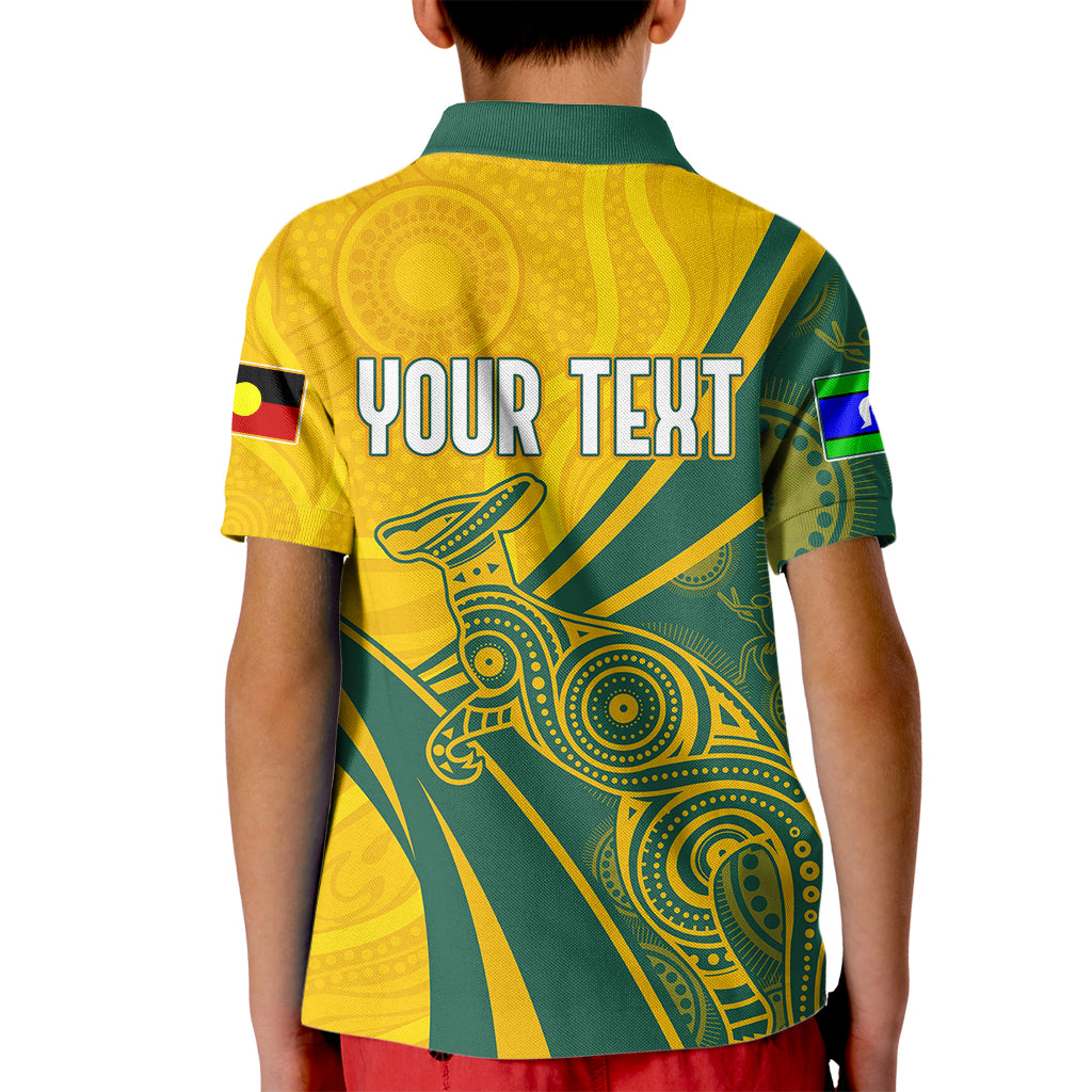 Personalised Australia Soccer Socceroos Indigenous Kid Polo Shirt World Cup 2023 - Vibe Hoodie Shop