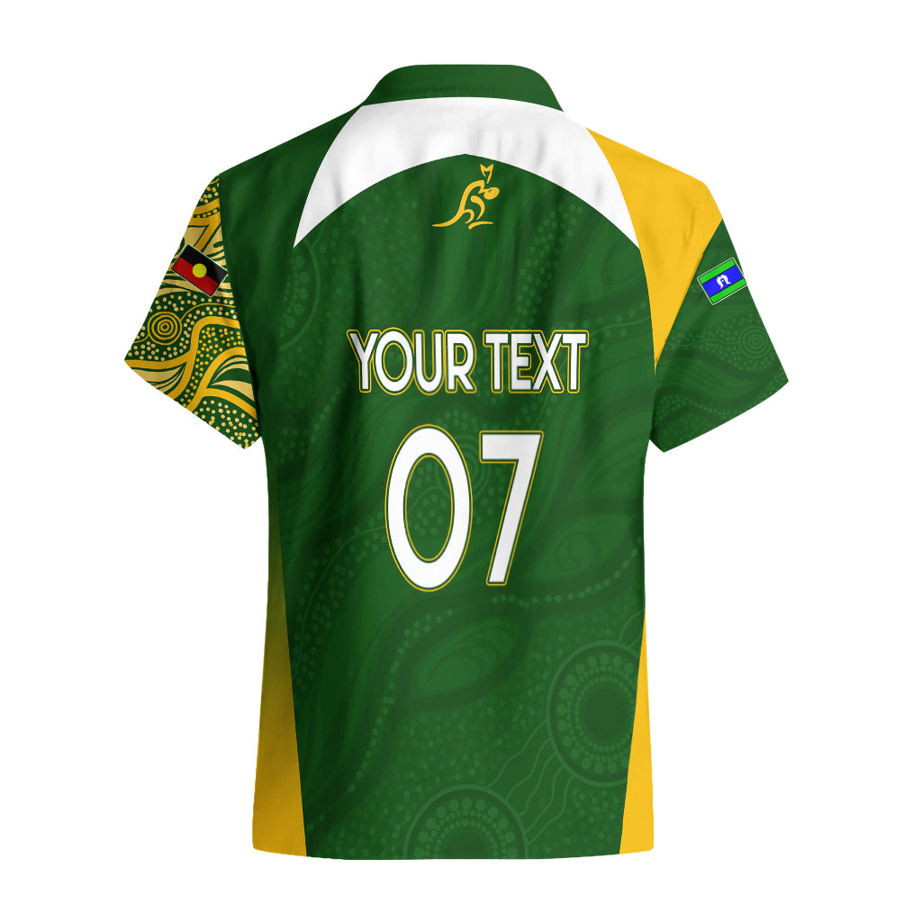 Personalised Australia Indigenous Hawaiian Shirt Wallabies Champions Rugby World Cup 2023 - Vibe Hoodie Shop