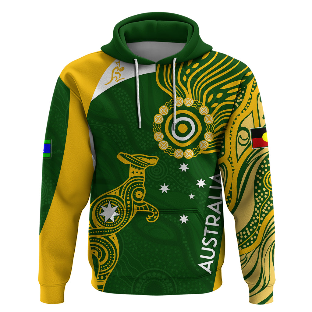 Personalised Australia Indigenous Hoodie Wallabies Champions Rugby World Cup 2023 LT7 - Vibe Hoodie Shop