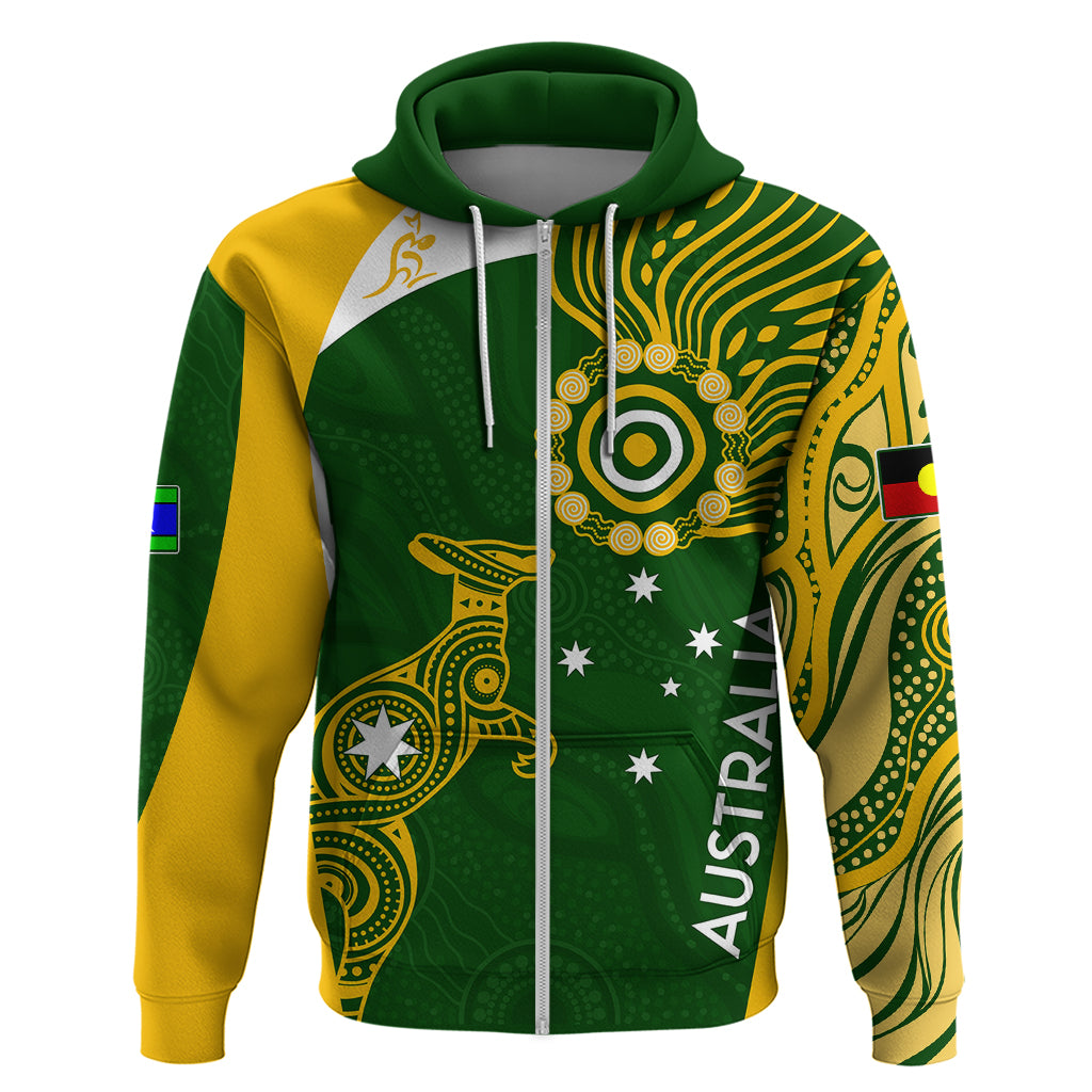 Personalised Australia Indigenous Hoodie Wallabies Champions Rugby World Cup 2023 LT7 - Vibe Hoodie Shop