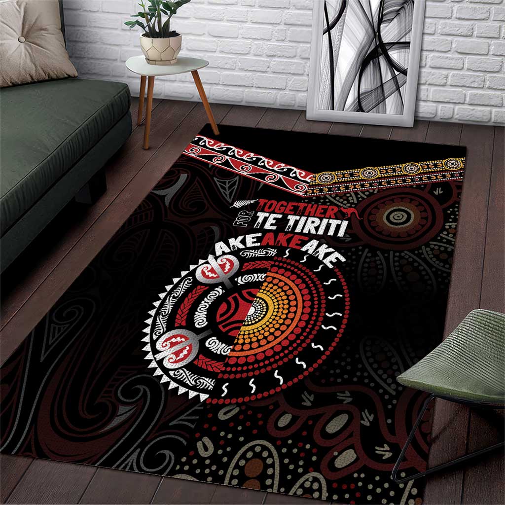 Aotearoa and Australia Indigenous Area Rug Stand Together For Te Tiriti - Vibe Hoodie Shop