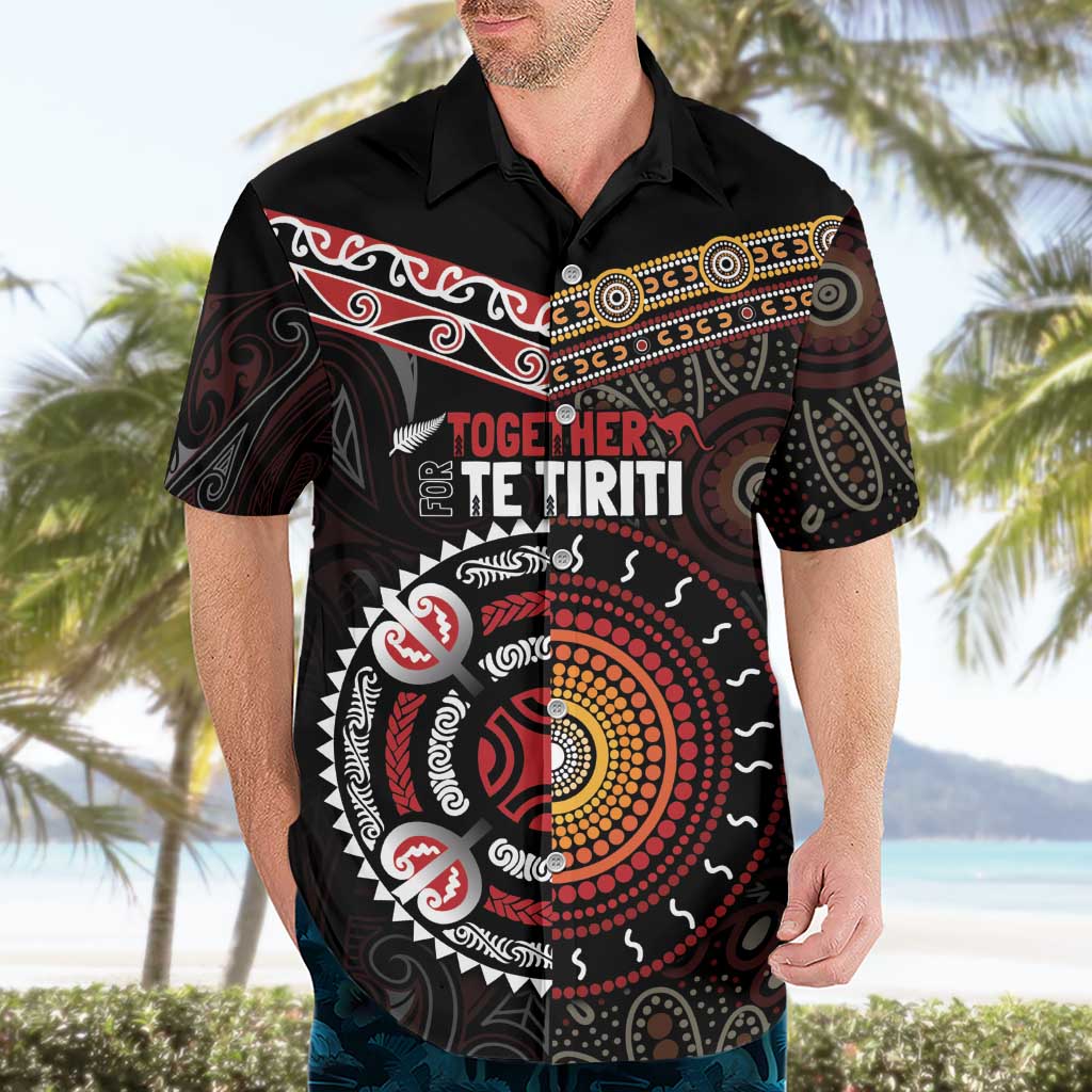 Aotearoa and Australia Indigenous Hawaiian Shirt Stand Together For Te Tiriti - Vibe Hoodie Shop