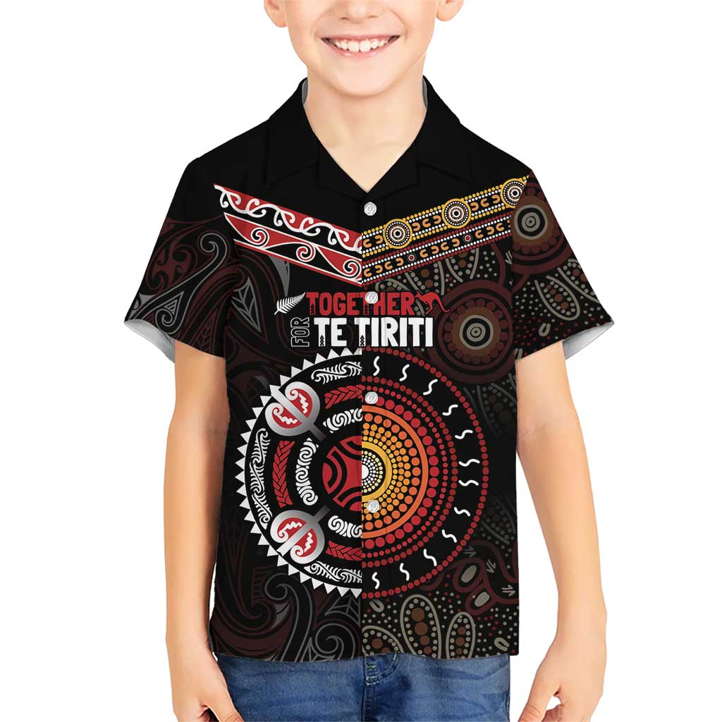 Aotearoa and Australia Indigenous Hawaiian Shirt Stand Together For Te Tiriti - Vibe Hoodie Shop