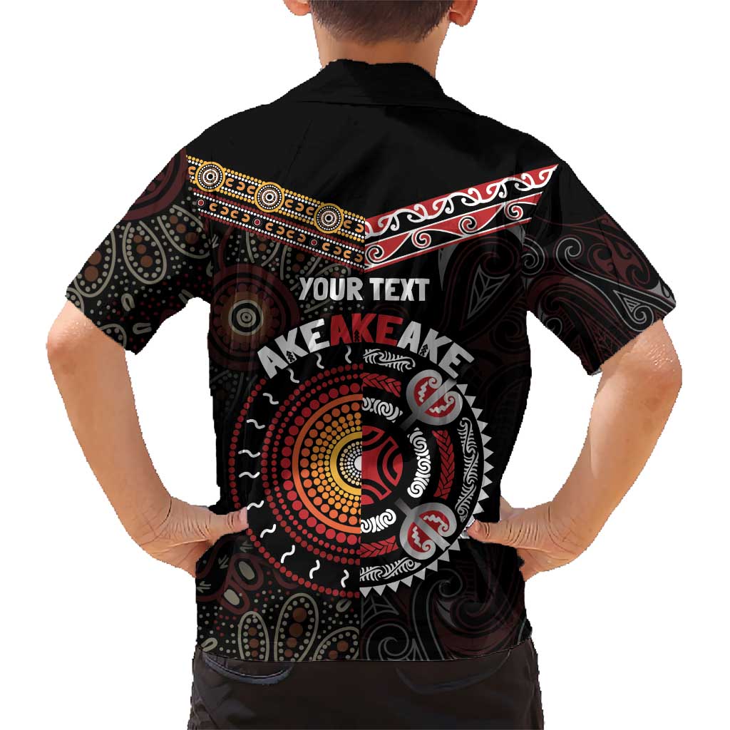 Aotearoa and Australia Indigenous Kid Hawaiian Shirt Stand Together For Te Tiriti