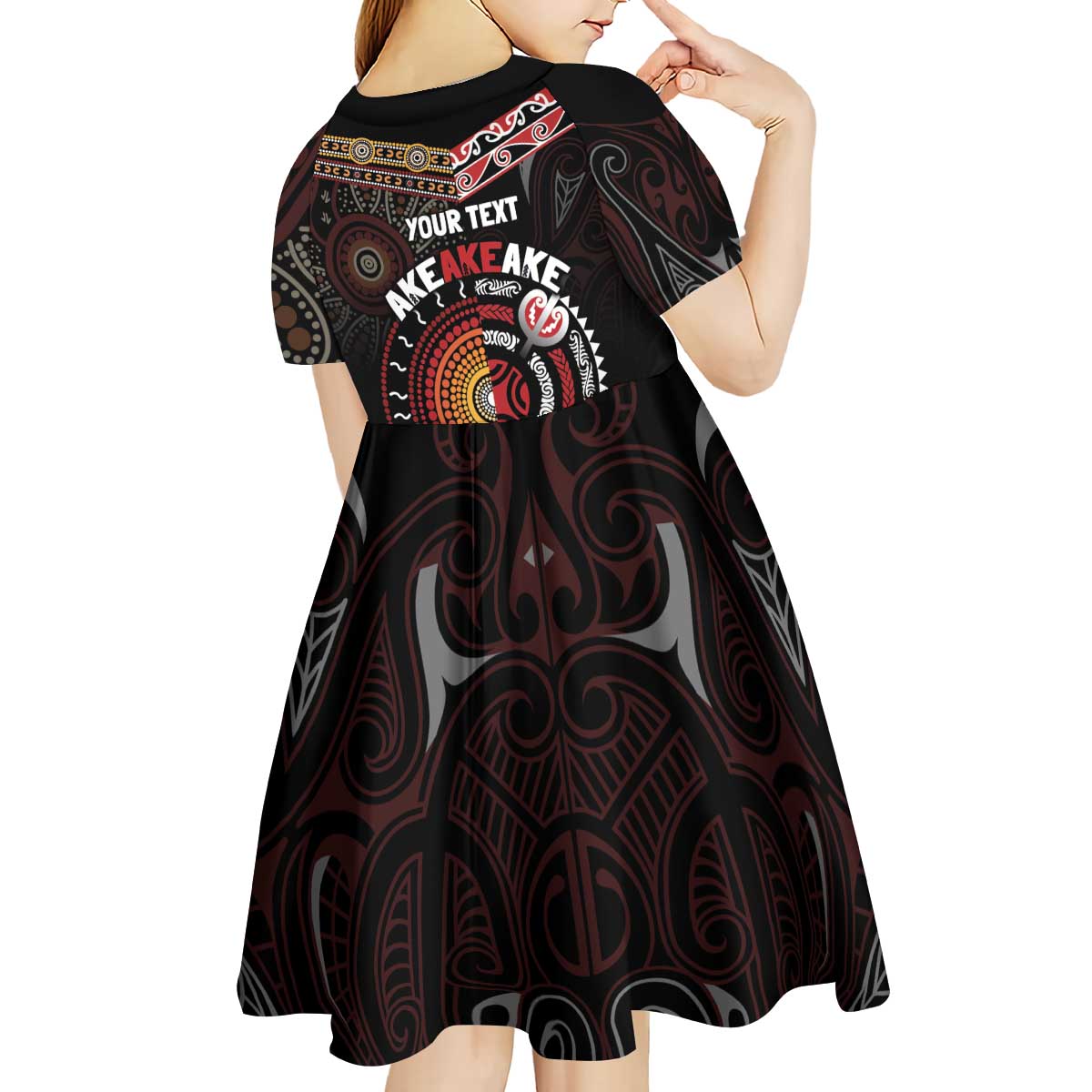 Aotearoa and Australia Indigenous Kid Short Sleeve Dress Stand Together For Te Tiriti - Vibe Hoodie Shop