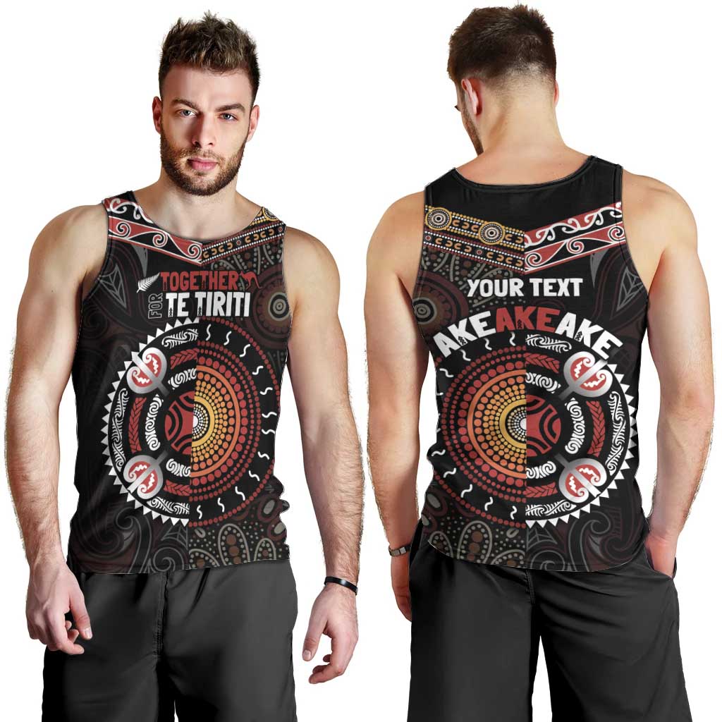 Aotearoa and Australia Indigenous Men Tank Top Stand Together For Te Tiriti - Vibe Hoodie Shop