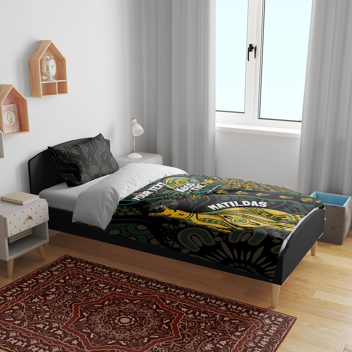 Australia Matildas Indigenous Bedding Set NAIDOC 2024 Keep The Fire Burning - Vibe Hoodie Shop