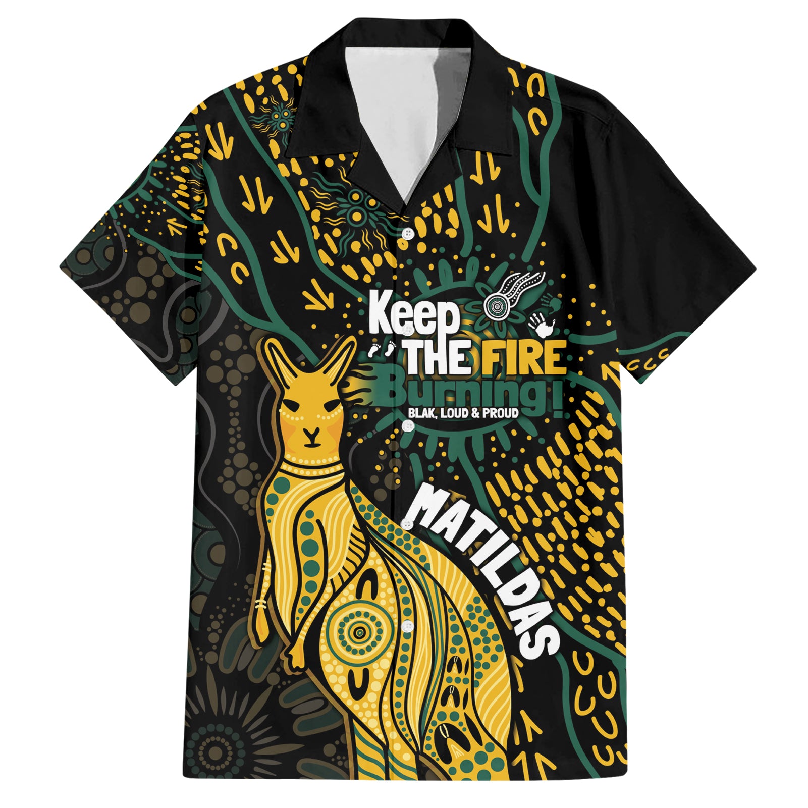 Australia Matildas Indigenous Hawaiian Shirt NAIDOC 2024 Keep The Fire Burning - Vibe Hoodie Shop