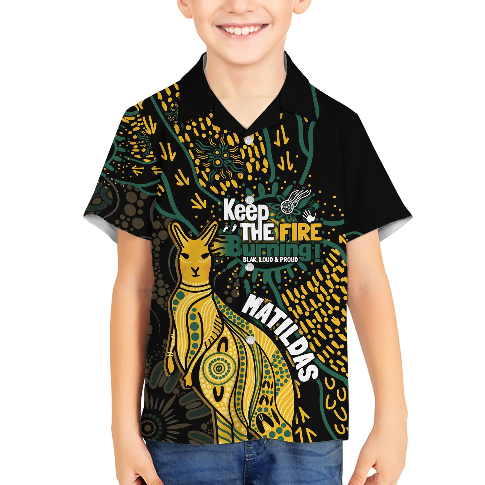 Australia Matildas Indigenous Hawaiian Shirt NAIDOC 2024 Keep The Fire Burning - Vibe Hoodie Shop